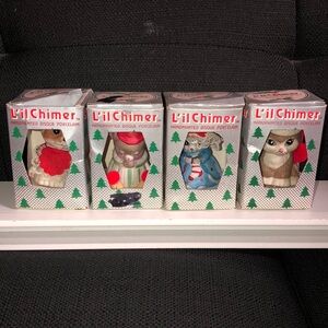 Jasco lil Chimer collectable bells vtg set of 4